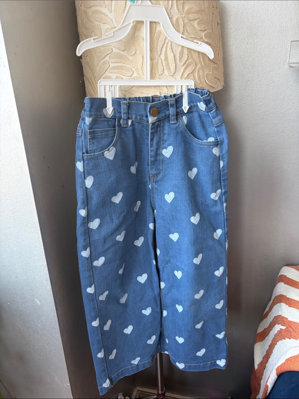 A Monday in Copenhagen Kids Blue Heart-Print Jeans